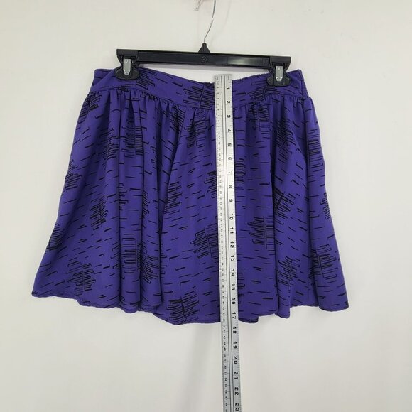 Fossil Women's Mini Skirt Purple and black Size M - Picture 5 of 8